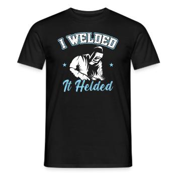 Je l’ai soudé soudeur tenu - T-shirt homme - noir - Devant - AI Model Male 178 light (178cm)