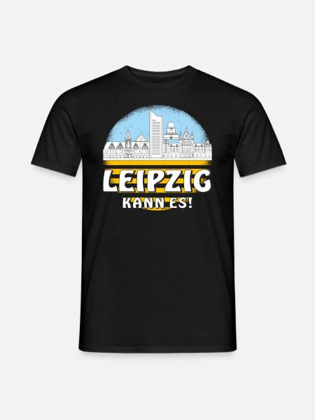 LEIPZIG KANN ES - Männer T-Shirt - Schwarz