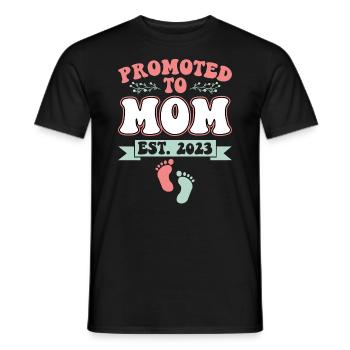 Promotion to Mami Est. 2023 Mom To Be - T-shirt homme - noir - Devant - AI Model Male 178 light (178cm)