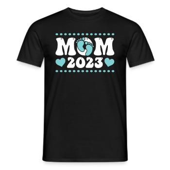 Mère Maman Est. 2023 Maman à Être - T-shirt homme - noir - Devant - AI Model Male 178 light (178cm)