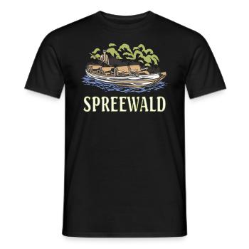 SPREEWALD - Männer T-Shirt - Schwarz - Vorne - AI Model Male 178 light (178cm)