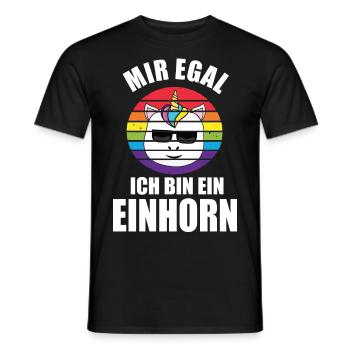 Einhörner - Einhorn Spruch - Männer T-Shirt - Schwarz - Vorne - AI Model Male 178 light (178cm)