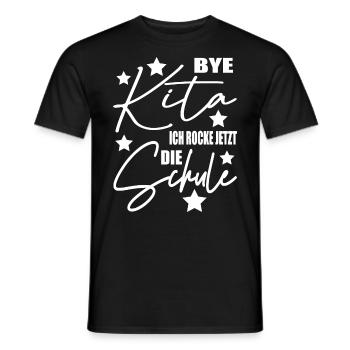Bye Kita Ich rocke Jetzt die Schule - Männer T-Shirt - Schwarz - Vorne - AI Model Male 178 light (178cm)