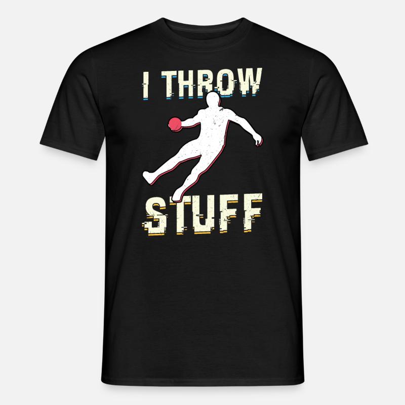 I throw things discus throw and shot put athlete - Men’s T-shirt - black