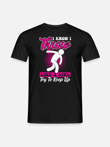 Sé que estoy lanzando como una niña - Camiseta hombre - negro