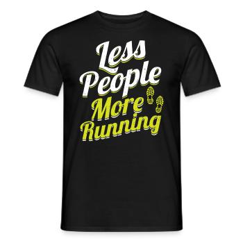 Moins de monde, plus de course à pied - Runner - T-shirt homme - noir - Devant - AI Model Male 178 light (178cm)