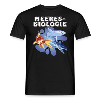 MEERESBIOLOGIE - Männer T-Shirt - Schwarz - Vorne - AI Model Male 178 light (178cm)