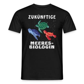 ZUKÜNFTIGE MEERES BIOLOGIN - Männer T-Shirt - Schwarz - Vorne - AI Model Male 178 light (178cm)