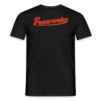 FEUERWEHR - Männer T-Shirt - Schwarz - Vorne - AI Model Male 178 light (178cm)