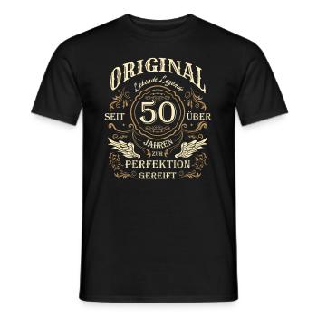 50 Jahre Geschenk Geburtstag Lebende Legende Fun - Männer T-Shirt - Schwarz - Vorne - AI Model Male 178 light (178cm)