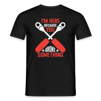 Mécanicien Voiture Tournevis Mécatronique Technicien Voiture - T-shirt homme - noir - Devant - AI Model Male 178 light (178cm)