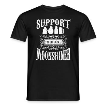 Schnaps brennen Schnapsbrenner Selbstgebrannter - Männer T-Shirt - Schwarz - Vorne - AI Model Male 178 light (178cm)