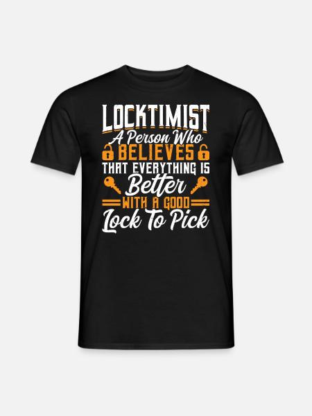 Locktimist Lock Picking | Lock Picker - Männer T-Shirt - Schwarz