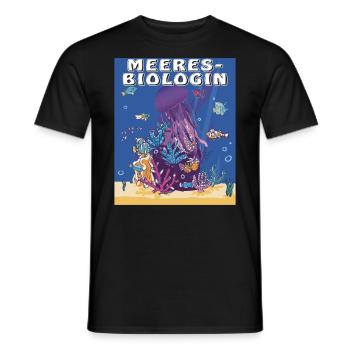 BIOLOGISTE MARIN - T-shirt homme - noir - Devant - AI Model Male 178 light (178cm)