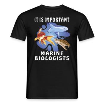 IL EST IMPORTANT QUE LES BIOLOGISTES MARINS - T-shirt homme - noir - Devant - AI Model Male 178 light (178cm)