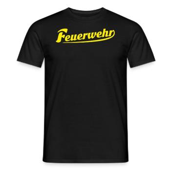 FIRE BRIGADE - Men's T-Shirt - black - Front - AI Model Male 178 light (178cm)