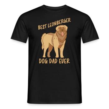 Leonberger Dad Hund Fun Spruch Leonberger Geschenk - Männer T-Shirt - Schwarz - Vorne - AI Model Male 178 light (178cm)