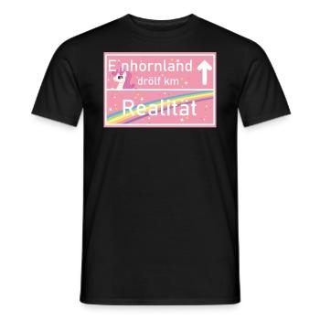 Einhornland Regenbogen LGBTQ Pride Einhorn - Männer T-Shirt - Schwarz - Vorne - AI Model Male 178 light (178cm)