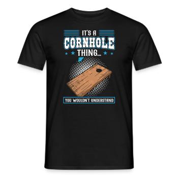 Ton trou est mon but - Cornhole - T-shirt homme - noir - Devant - AI Model Male 178 light (178cm)