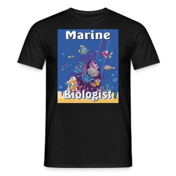 BIOLOGISTE MARIN - T-shirt homme - noir - Devant - AI Model Male 178 light (178cm)