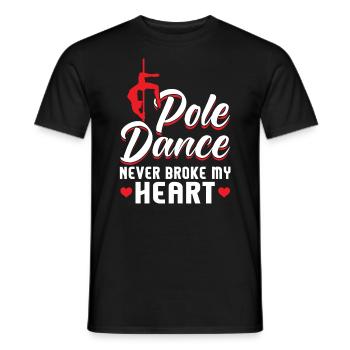 La pole dance ne m’a jamais brisé le cœur - T-shirt homme - noir - Devant - AI Model Male 178 light (178cm)