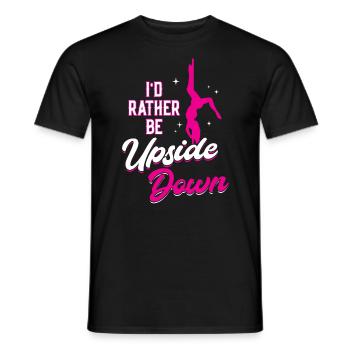 Je préfère être à l’envers pour un pole dancer - T-shirt homme - noir - Devant - AI Model Male 178 light (178cm)