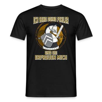 ICH SEHE DEINE FEHLER - Männer T-Shirt - Schwarz - Vorne - AI Model Male 178 light (178cm)