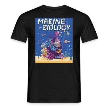 BIOLOGIE MARINE - T-shirt homme - noir - Devant - AI Model Male 178 light (178cm)