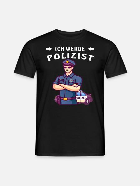 I BECOME A POLICEMAN - Men's T-Shirt - black