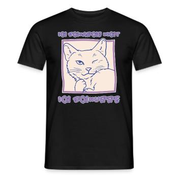 Schnurren Schnarchen Schlaf Spruch Katzen Geschenk - Männer T-Shirt - Schwarz - Vorne - AI Model Male 178 light (178cm)