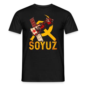 Soyouz vaisseau spatial Union soviétique - T-shirt homme - noir - Devant - AI Model Male 178 light (178cm)