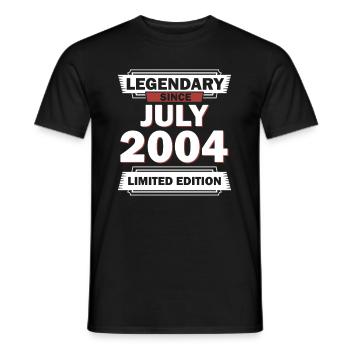 18ème anniversaire Juillet millésime 2004 idée cadeau - T-shirt homme - noir - Devant - AI Model Male 178 light (178cm)