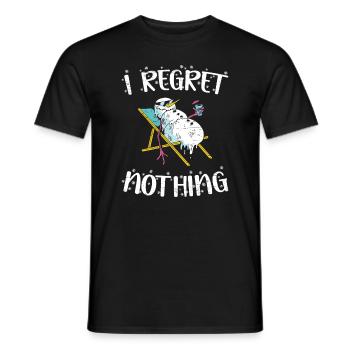 Ich bereue nichts Santa Claus Snowman Holidays - Männer T-Shirt - Schwarz - Vorne - AI Model Male 178 light (178cm)