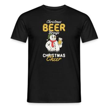 Urlaub mit dem Schneemann des Weihnachtsmanns - Männer T-Shirt - Schwarz - Vorne - AI Model Male 178 light (178cm)