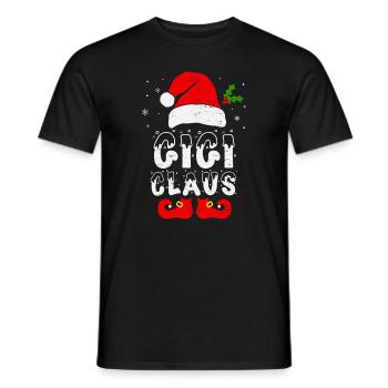 Gigi Claus Père Noël Elfe Vacances - T-shirt homme - noir - Devant - AI Model Male 178 light (178cm)