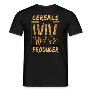 CEREALS PRODUCER - Men's T-Shirt - black - Front - AI Model Male 178 light (178cm)