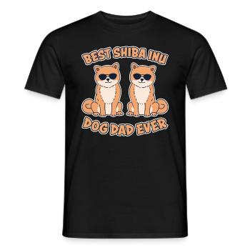 Shiba Inu Dad Dog Fun Saying Shiba Inu Gift - Men's T-Shirt - black - Front - AI Model Male 178 light (178cm)