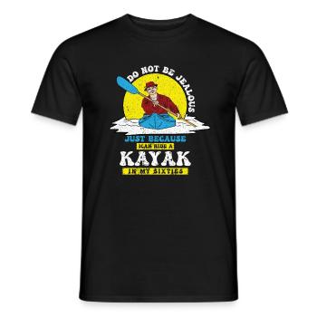 Kayak Bateau Canoë Paddle Double Paddle - T-shirt homme - noir - Devant - AI Model Male 178 light (178cm)