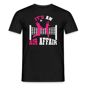 Volleyball Volleyball players Volleyball court - Men's T-Shirt - black - Front - AI Model Male 178 light (178cm)