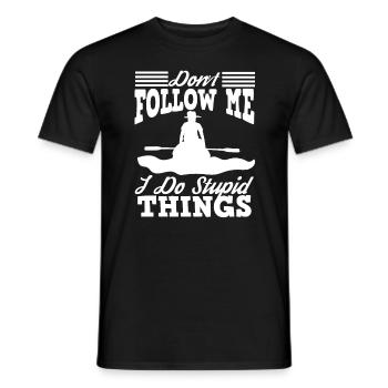 Kayak Bateau Canoë Paddle Double Paddle - T-shirt homme - noir - Devant - AI Model Male 178 light (178cm)