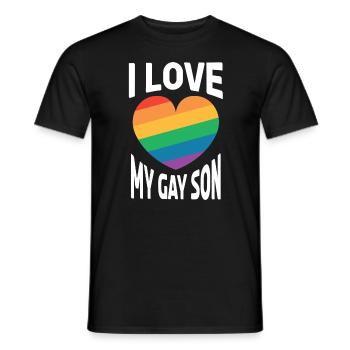 Gay Gay Gay Lesbienne LGBT - T-shirt homme - noir - Devant - AI Model Male 178 light (178cm)