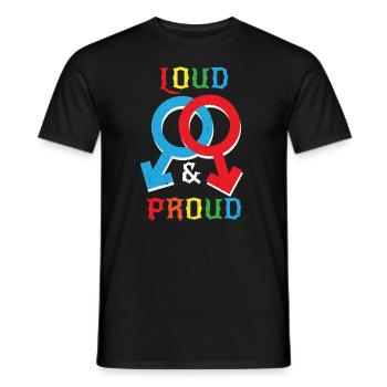 Gay Gay Gay Lesbienne LGBT - T-shirt homme - noir - Devant - AI Model Male 178 light (178cm)