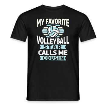 Volleyball Volleyball players Volleyball court - Men's T-Shirt - black - Front - AI Model Male 178 light (178cm)