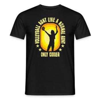 Volleyball Volleyball players Volleyball court - Men's T-Shirt - black - Front - AI Model Male 178 light (178cm)