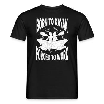 Kayak Bateau Canoë Paddle Double Paddle - T-shirt homme - noir - Devant - AI Model Male 178 light (178cm)
