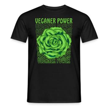 SALADE VEGAN POWER - T-shirt homme - noir - Devant - AI Model Male 178 light (178cm)
