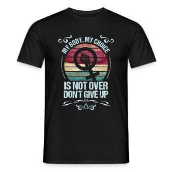 My body, my choice - Men's T-Shirt - black - Front - AI Model Male 178 light (178cm)