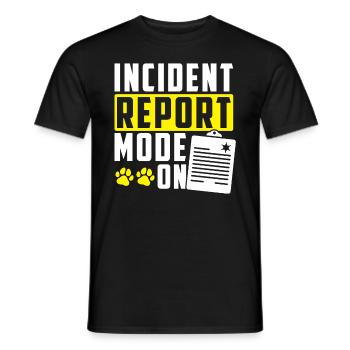 Mode De rapport d’incident activé - Inspecteur des animaux - T-shirt homme - noir - Devant - AI Model Male 178 light (178cm)