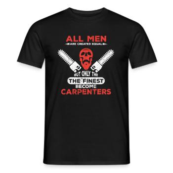 Charpentier Charpentier Charpentier Artisan Compagnon - T-shirt homme - noir - Devant - AI Model Male 178 light (178cm)