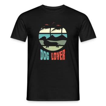Dog Dog Lover Dog Owner Dog Lover - Men's T-Shirt - black - Front - AI Model Male 178 light (178cm)